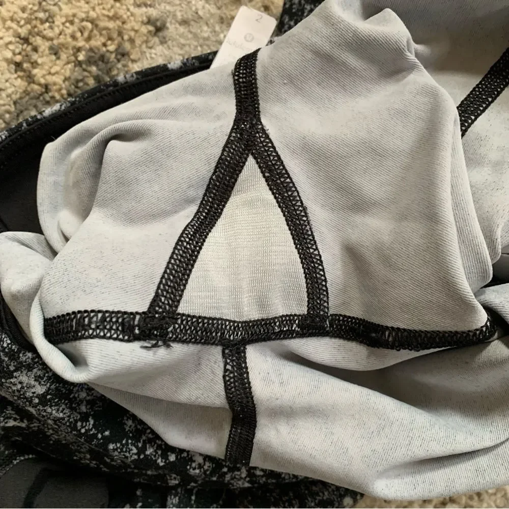 Lululemon Pace Rival Crop Achromatize Ice Grey Black Tights 2